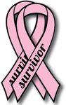 Magnet Me Up Breast Cancer Survivor Pink Ribbon Magnet Decal - 3.5x7 Inches, 2 Pack, Automotive Magnet for Car, Truck, SUV - Show Support and Raise Awareness with This Meaningful Auto Magnet