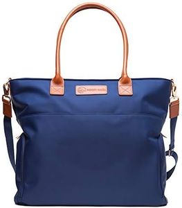 Sarah Wells Abby Breast Pump Bag with Real Leather Straps (Navy)