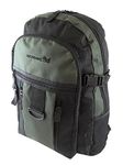 Mens Boys Backpack Rucksack Sports Work Gym School Travel Hiking Man Bag Pockets (Black/Khaki)