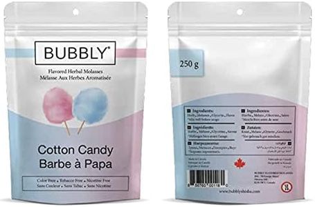 Bubbly Shisha Flavors – 250 g Herbal Hookah Flavors – Fresh and Long-Lasting Shisha Hookah Flavors – No-Tobacco Shisha Molasses – Ideal for Home, Bar, Pub (Cotton Candy)