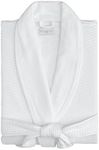 Kassatex Hotel Waffle Terry Robe, White, Small-Medium