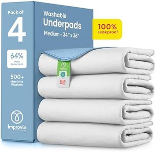 Washable Underpads (White & Blue, 4 Pack - 34x36)