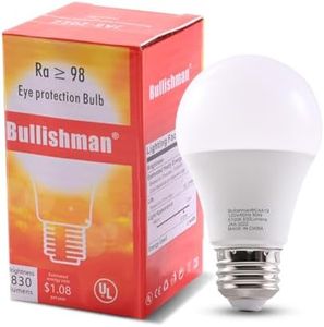 Full Spectrum Sun Light Bulb - A19 9W, Boosts Energy, Mood & Performance, Near-Perfect Color Rendering, Imitate Sunlight Indoors for a Happy Life, American Pry LED Beads,CRI of 98+, (5700K)