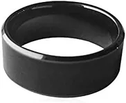 hecere Waterproof Ceramic NFC Ring, NFC Forum Type 2 215 496 bytes Chip Universal for Mobile Phone, All-round Sensing Technology Wearable Smart Ring, Wide Surface Fasion Ring (11#)