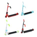 4PCS Finger Scooters, Metal Finger Scooter Set, Mini Two Wheel Scooter Toy Finger Skateboard Finger Sports Finger Training Children's Educational Toys Fingertips Movement Toys Party Favors for Kids