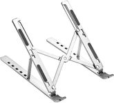 AMZ ACE Laptop Stand for Desk, Adjustable Laptop Riser with Storage Bag, Non-Slip Silicone Pads, 6 Eye Levels, 10" to 15.6", Aluminum MacBook Stand, Foldable Laptop Holder