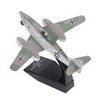 1:72 Scale Me 262 Fighter Planes Model, High Stimulation Alloy Airplane Display Model, Single Engine Fighter Aircraft with 2 Brackets, Attack Plane Fighter Airplane Model