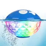 Portable Bluetooth Speaker with Colorful Lights, IPX7 Waterproof Speaker Floatable, Handsfree, Crystal Clear Stereo Sound, 8-Hour Playtime, 50 Foot Wireless Range for Home Shower Outdoors Pool Travel.