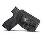 M&P Shield 9mm Holster, Carbon Fiber Kydex Holster IWB For Smith & Wesson M&P Shield 9mm .40 3.1" Barrel S&W Pistol - Inside Waistband Concealed Holster M&P Shield 9mm 40 Accessories - Black, Right