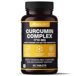 Boldfit Curcumin Tablets 1710mg Curcumin Supplements Curcumin Capsules Curcumin with Piperine for Better Absorption, Immunity Support, Antioxidant & Joint Support - 60 Veg Tablets