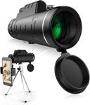 Drumstone (𝗦𝗽𝗲𝗰𝗶𝗮𝗹 𝟭𝟬 𝗬𝗲𝗮𝗿𝘀 𝗪𝗮𝗿𝗿𝗮𝗻𝘁𝘆) Monocular Telescope with Smartphone Mount, Portable Viewing Scope with Multi-Coated Optics for Birdwatching, Travel, Hiking,