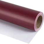 RUSPEPA Wine Red Wrapping Paper Solid Color for Christmas, Wedding, Birthday, Shower, Congrats, and Holiday - 17.5 Inches X 32.8 Feet