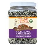 Pride Of India - Indian Split Black Gram Matpe Beans (Urad Dal) - 1.5 lbs (680 gm) Jar - Healthy & Tasteful Earthy Flavor - Best Combined with Rice & Breads - Protein (10g) & Fiber (7g) per Serving