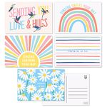 Sweetzer & Orange Thinking of You Postcards Pack (60 Post Cards) 4x6 Postcards for Kids and Adults. Assorted Blank Thinking of You Cards, Sympathy Cards, Greeting Cards. 300gsm Note Cards