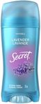 Secret Invisible Solid Antiperspirant and Deodorant, Lavender Scent, 73 g