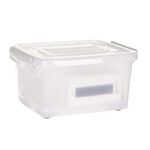 NOW & ZEN 15 Litre Large Plastic Multipurpose Stackable Storage Box with Lid, Handles, & Wheels | Dimensions: (LxWxH): (40 x 30 x 21) CM, Semi-Transparent