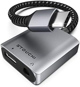 Stouchi Adaptateur d'Écouteur Jack 3.5mm PD USB C, 2-en-1 USB Type C vers Adaptateur Audio Aux pour Casque, DAC Haute Résolution, Prise en Charge i-Phone 15 Pro/Max,Samsung S24 S23,Pad Pro/Mini,Pixel