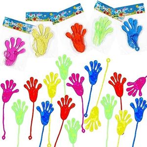 33 Piezas Manos locas Pegajosas, Mano Loca Pegajosa Colorida, Manos locas Retráctiles, Regalos de Fiesta de Cumpleaños para Niños (Colores Aleatorios)