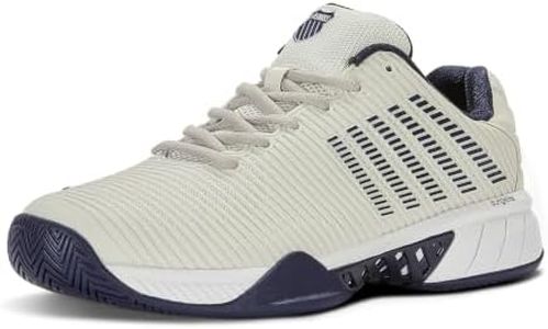 K-Swiss Men's Hypercourt Express 2 Tennis Shoe, Vaporous Gray/White/Peacoat, 7 W