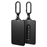 Spigen Card Holder Case Designed for Tesla Key Card, Tesla Accessories, Compatible With Tesla Model 3 2023, 2024 highland/Y/X/S - 2 Pack, Carbon Edition