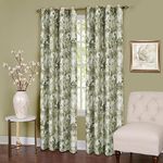 Achim Home Furnishings Tranquil Lined Grommet Window Curtain Panel, 50" x 63", Green