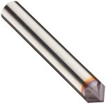 Niagara Cutter N76602 Carbide Chamfering Mill, TiAlN Coated, 4 Flutes, 90 Degree Chamfer End, 1/4" Cut Cutting Length, 1/2" Diameter