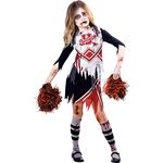 amscan 9902692 Childs Zombie Cheerleader Fancy Dress Halloween Costume High School Outfit (9-10 Years)