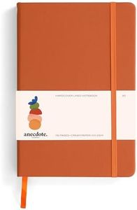 Hardcover Ruled Journal with Thick 100 gsm College Ruled Paper A5 size (8.3 inches x 5.4 inches) - Daily Writing Notebook Journal for Travel, School and Office Use - Diary Journal for Women and Men - Nutmeg