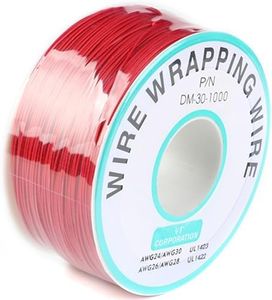 JESSINIE Red Electronic Wire - DM-30-1000, 30 AWG Single Core, Tinned Copper Solid Cable, 250M, P/N PCB