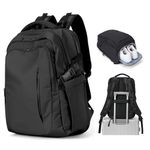 suradar Travel Backpack Women, Carry On Backpack Airport Backpack Waterproof Outdoor Sports Rucksack Casual Daypack Fit 14 Inch Laptop with USB Charging Port Shoes Compartment Black