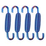 X AUTOHAUX 4 Pcs 55mm 2.17" Muffler Exhaust Pipe Spring for Motorcycle Blue