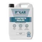 Polar Dust Proof Concrete Sealer - 5 Litres | Clear Satin Finish | Interior & Exterior Concrete Sealant for Stone, Garages, Kitchens, Factories, Warehouses & Walls | Attractive Sheen Finish