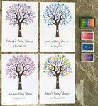 Personalised Baby Shower Fingerprint Tree Guest Book Game Decoration