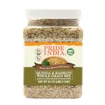 Pride Of India - Quinoa & Brown Basmati Whole Grain Mix - 1.5 lbs (680 gm) Jar - Earthy & Nutty Flavor - Delicious Blend of Gluten Free Brown Rice & Quinoa - Rich in Protein (5g) and Fiber (2g)