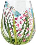 Enesco Lolita Stemless Dragonfly Wine Glass, 4.53-inch Height