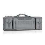 Savior Equipment Urban Warfare Tactical Double Carbine Long Rifle Bag Gun Case Firearm Backpack w/Pistol Handgun Case - 42 Inch X 12 Inch SW Gray