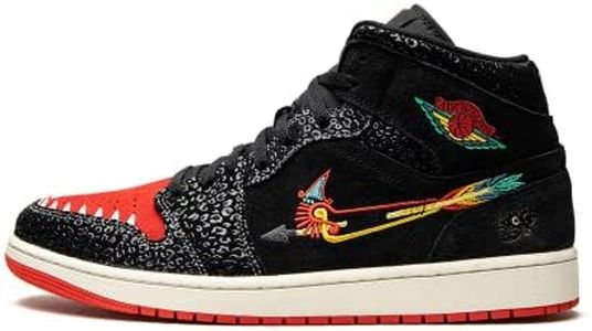 Nike Jordan Mens Air Jordan 1 Mid SE DN4904 001 Siempre Familia - Size 13, Black/Chile Red-sail