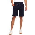 Van Heusen Athleisure Men Knit Shorts - Cotton Rich - Smart Tech, Easy Stain Release, Anti Stat, Ultra Soft, Moisture Wicking_50001_Navy_XL