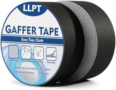 LLPT Gaffers Tape Black 2" x 35 Yards Each 2 Packs Matte Non Reflective Easy Tear Residue Free Heavy Duty Gaffing Tape for Cords Photography (PGT532P2BK)