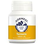 Dorwest Turmeric Tablets for Dogs and Cats, 100 Tablets, Easy-To-Absorb Turmeric Supplement, 95% Curcuminoids, Joint and Anti-Inflammatory Support