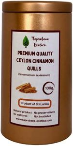 TAPROBANE EXOTICA Premium Quality Ceylon Cinnamon Quills (Sticks) C5 Special Grade 100g