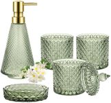 Green Glass Bathroom Accessories Se
