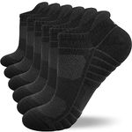 Lapulas Ankle Socks Thick Cushioned Trainer Socks Mens Sports Socks Cotton Running Socks Women Low Cut Breathable Athletic Sock (6 Pairs)