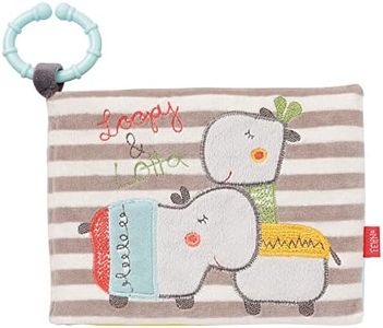 Fehn album fotografico Loopy & Lotta - libro fotografico di ricordi da disegnare e sentire in tessuto - album giocattolo per la nascita per neonati e bambini da 0+ mesi per memorizzare volti + nomi