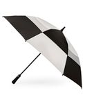 Totes Auto Open Vented Golf Umbrella, Black, One Size