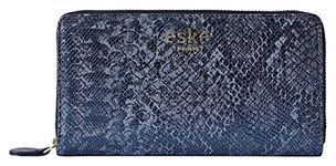 eske Cloewe - Zip Around Wallet - Genuine Quilted Leather - Holds Cards, Coins and Bills - Compact Design - Pockets for Everyday Use - Travel Friendly - Water Resistant - for Women