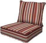 Honeycomb Outdoor Deep Seat, 24" W x 23" D, Stripe Brick Outdoor Chair Cushion