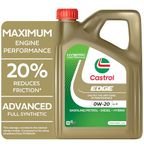 Castrol EDGE 0W-20 LL IV Engine Oil 4L, Brown