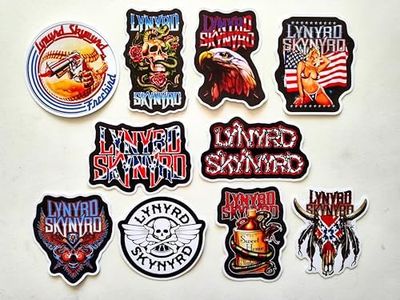 Classic Rock/Southern Rock Sticker Pack Lynyrd (10 Stickers) Skynyrd led Pink Special Company Doors Allman zz Zeppelin Floyd Brothers top Band Bad 38 Foghat