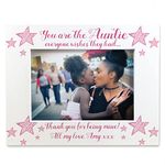 Red Ocean Auntie Photo Frame Personalised 7x5 Photo Frame Novelty Birthday Gift For Auntie From Niece Nephew Thank You Gift For Her